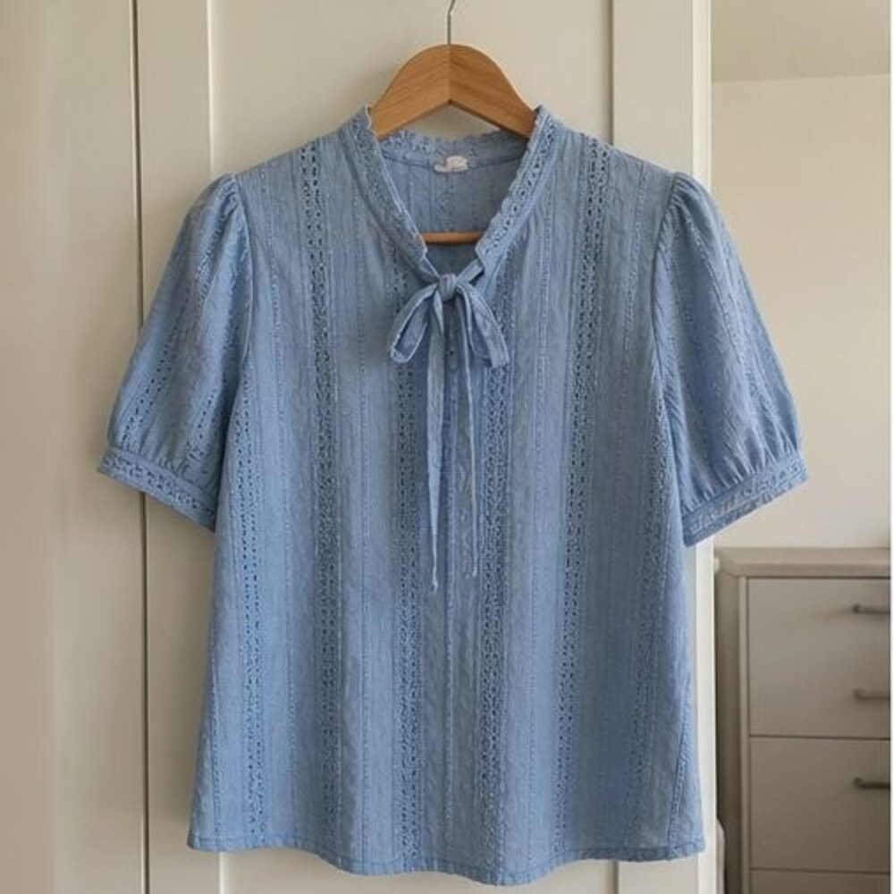 Black Ruffle Blouse